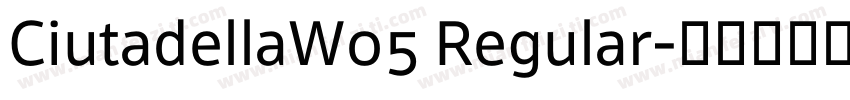 CiutadellaW05 Regular字体转换